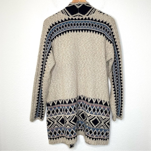 Lucky Brand Southwest Aztec pattern open cardigan XS - Picture 4 of 12